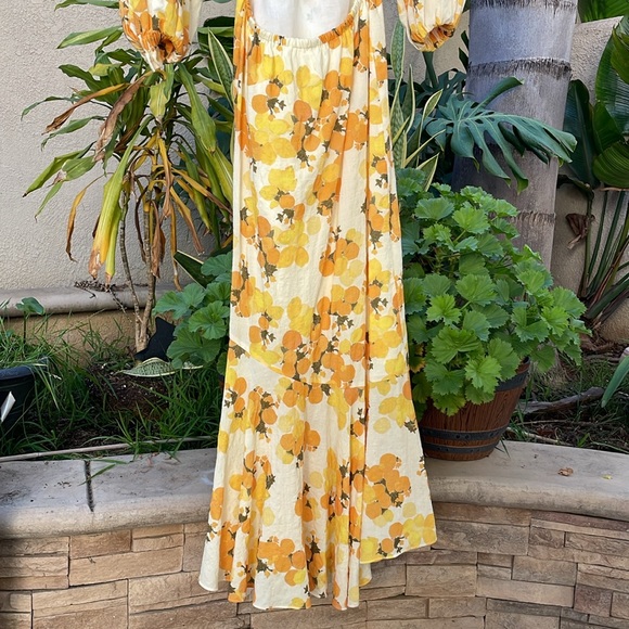 PEONY | HI NECK CITRUS YELLOW | CUT OUT DRESS - Picture 6 of 9